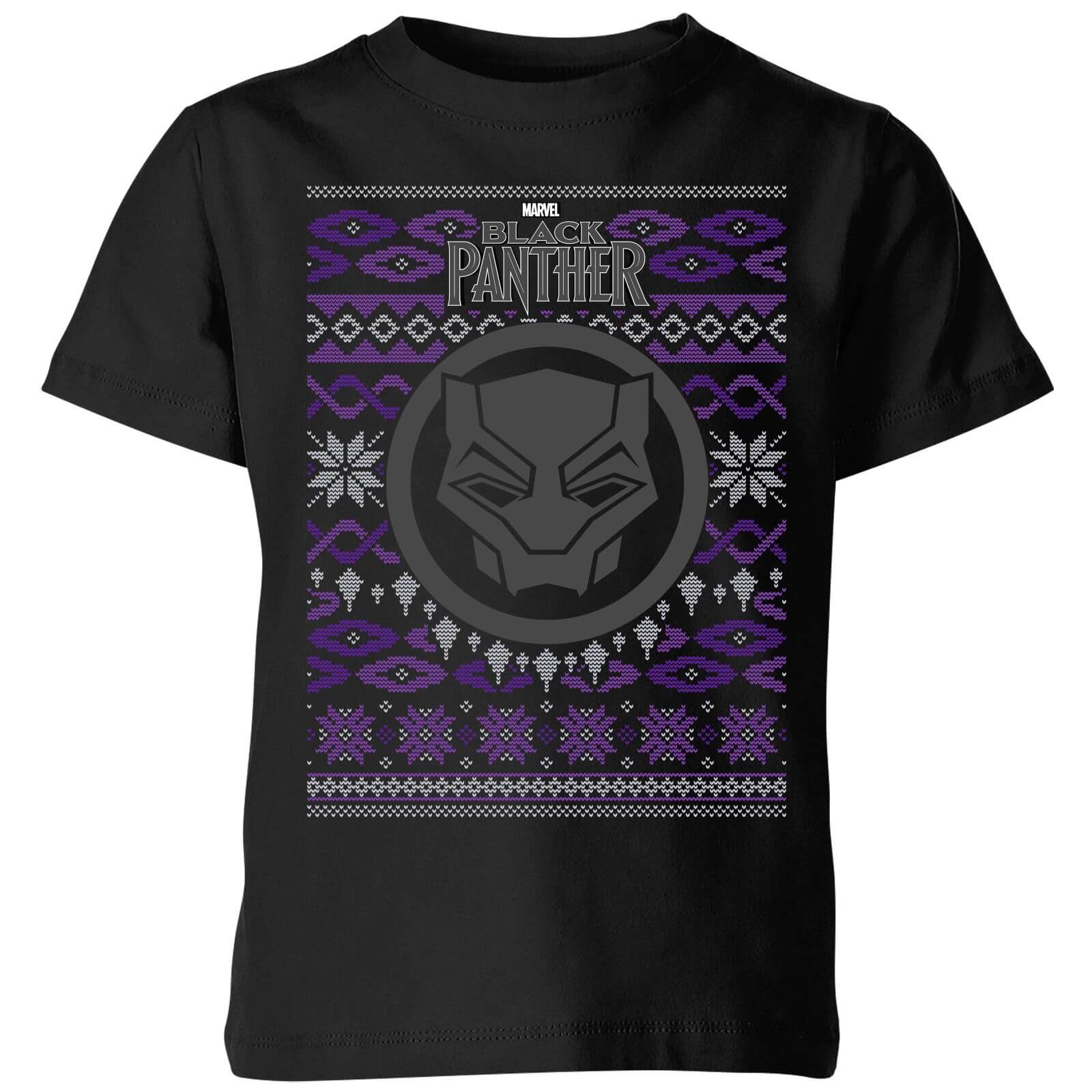 Marvel Avengers Black Panther Kids Christmas T-Shirt - Black - 11-12 Years - Black