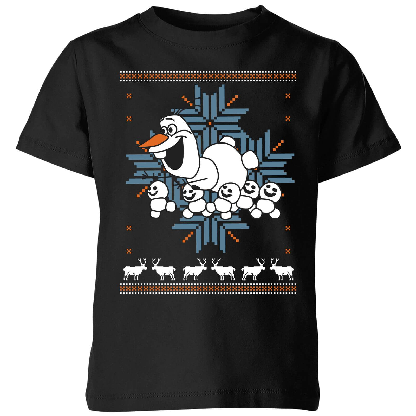 Disney Frozen Olaf and Snowmen Kids' Christmas T-Shirt - Black - 3-4 Years - Black