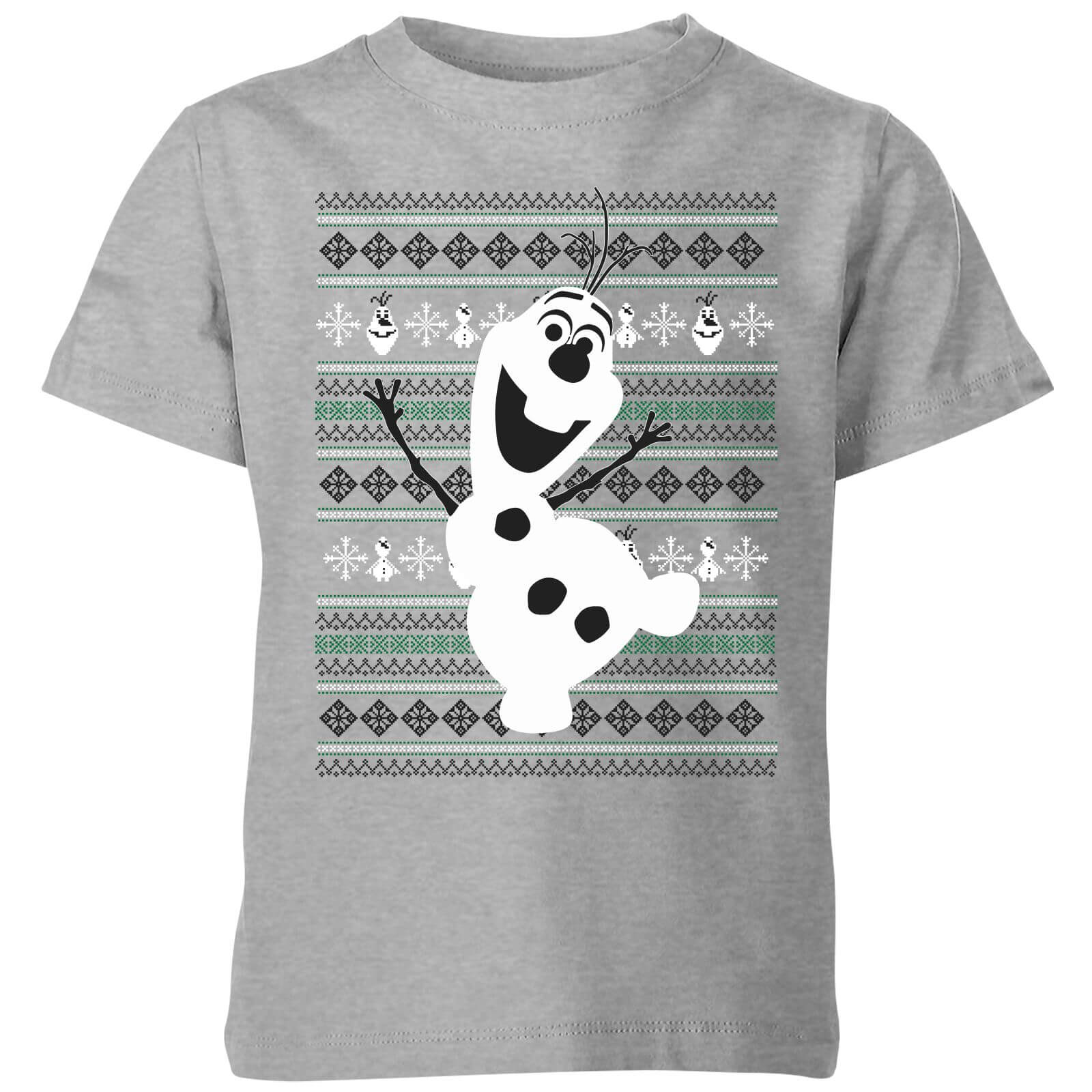 Disney Frozen Olaf Dancing Kids' Christmas T-Shirt - Grey - 7-8 Years - Grey