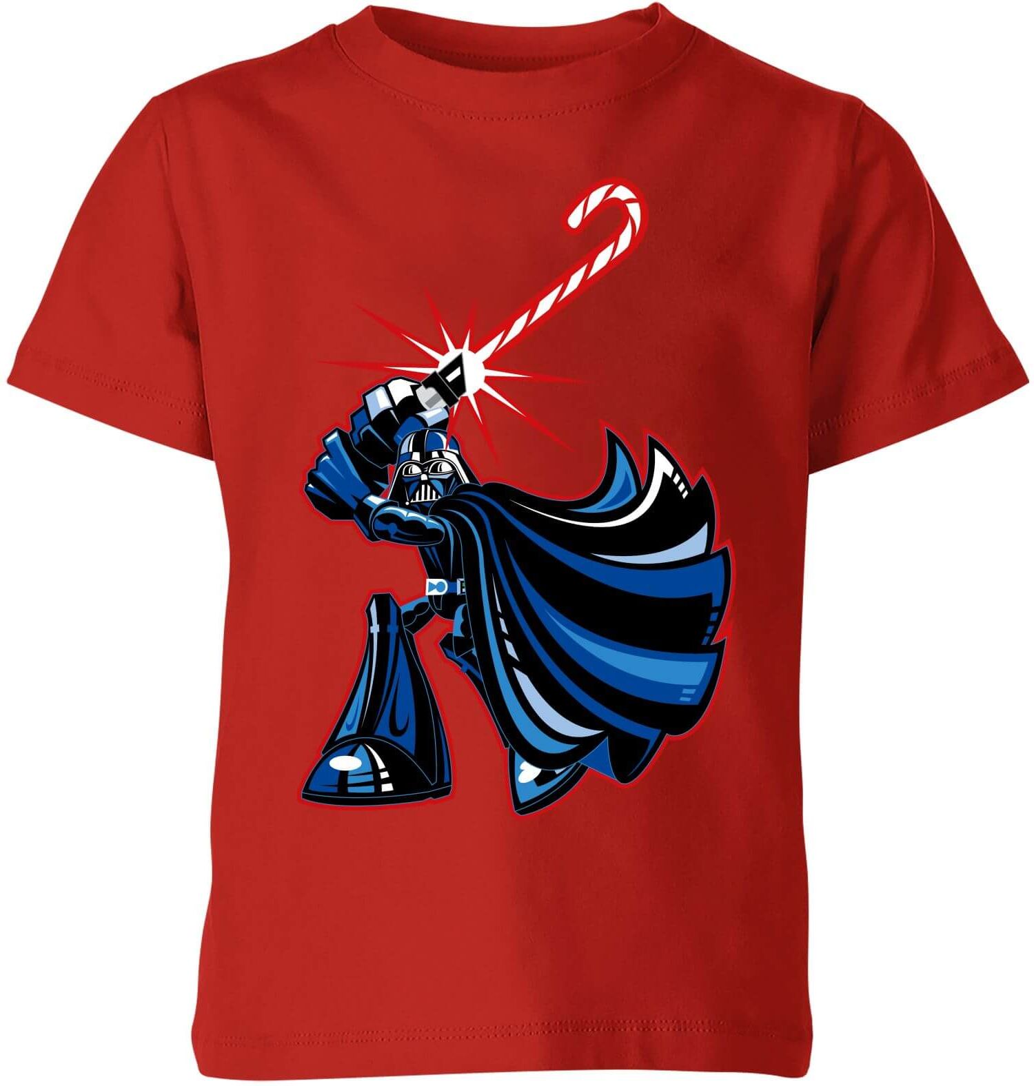 Star Wars Candy Cane Darth Vader Kids' Christmas T-Shirt - Red - 9-10 Years - Red