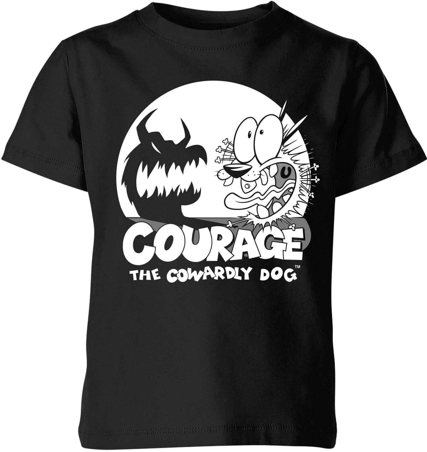 Cartoon Network Courage The Cowardly Dog Spotlight Kids' T-Shirt - Black - 11-12 Years - Black