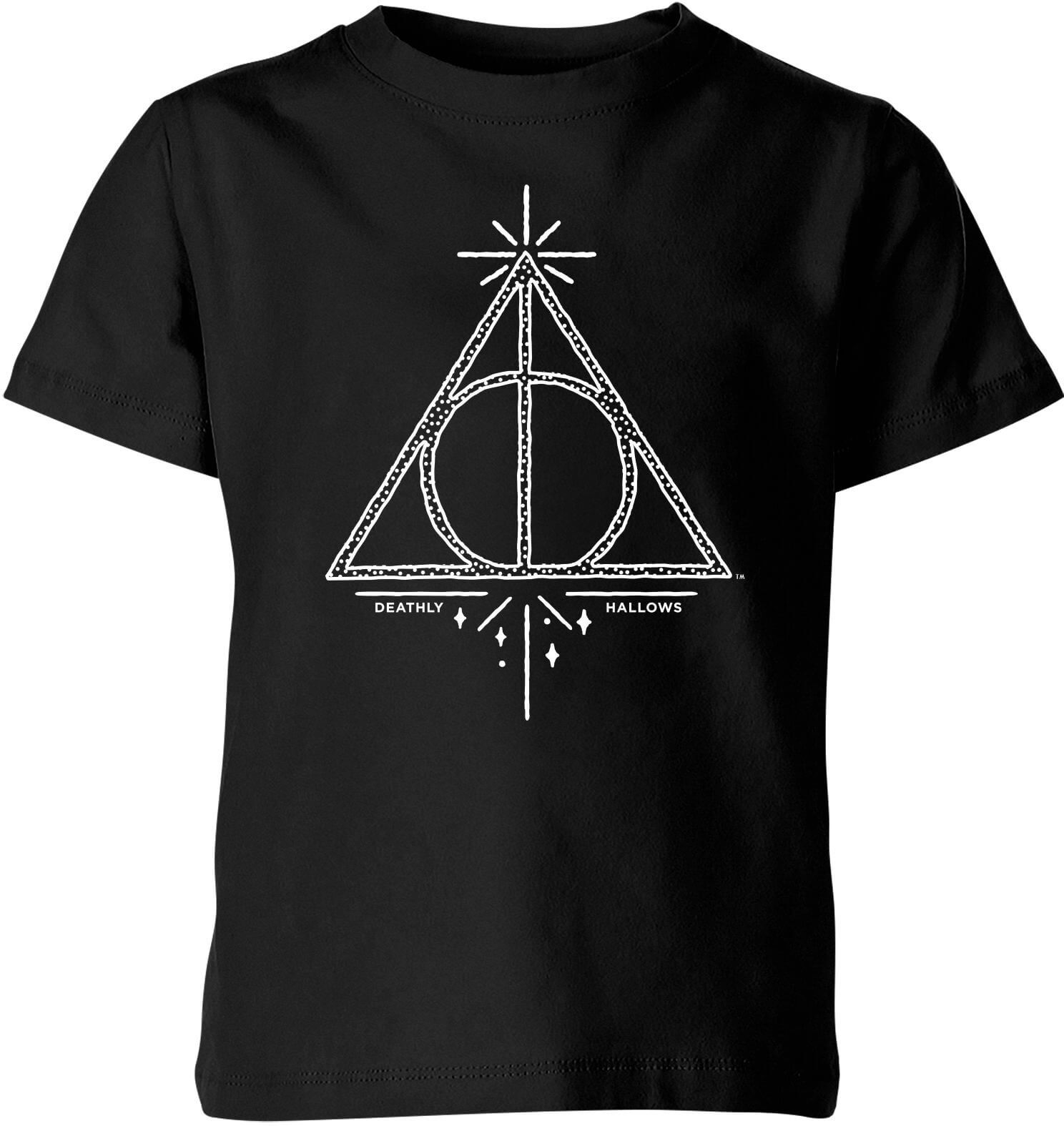 Harry Potter Deathly Hallows Kids' T-Shirt - Black - 5-6 Years - Black