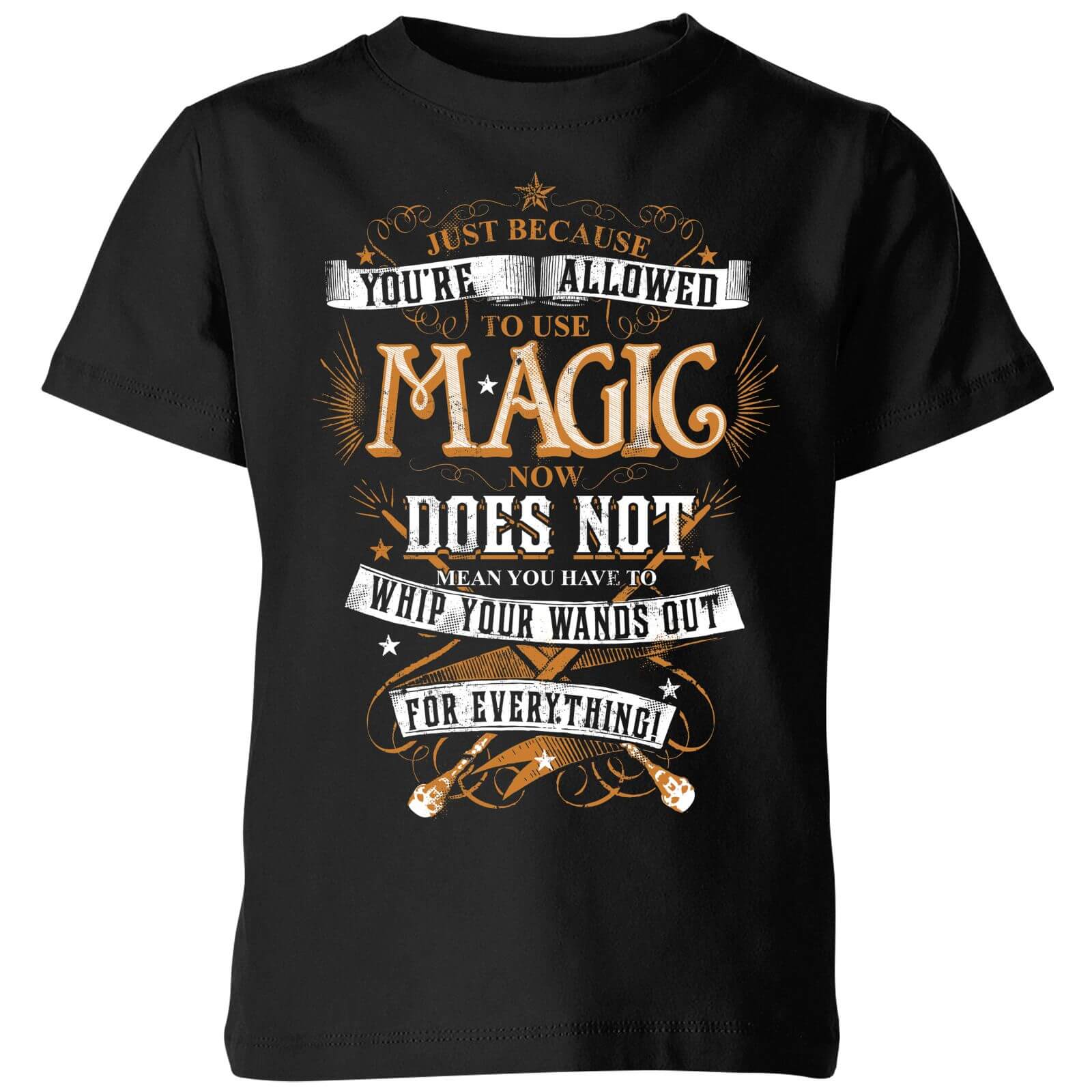 Harry Potter Whip Your Wands Out Kids' T-Shirt - Black - 7-8 Years - Black