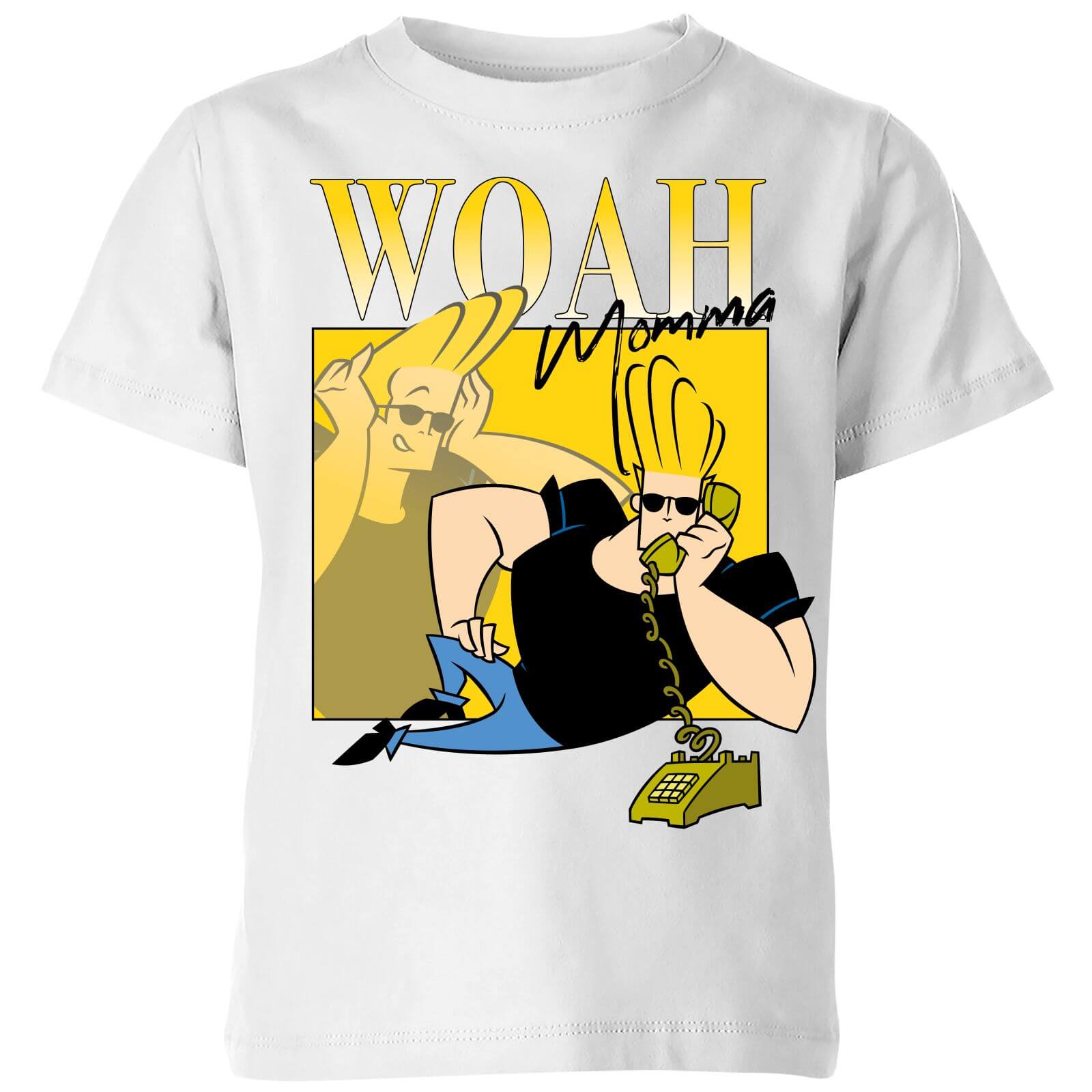 Cartoon Network Spin-Off Johnny Bravo 90s Photoshoot Kids' T-Shirt - White - 7-8 Years - White