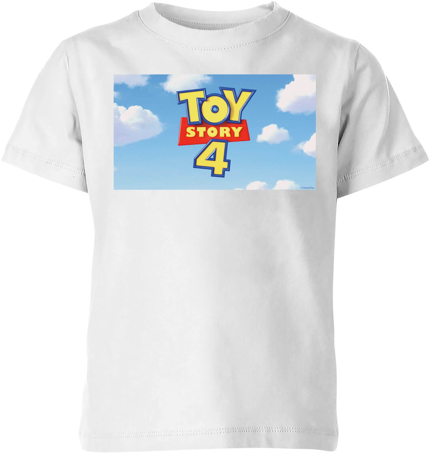 Pixar Toy Story 4 Clouds Logo Kids' T-Shirt - White - 11-12 Years - White