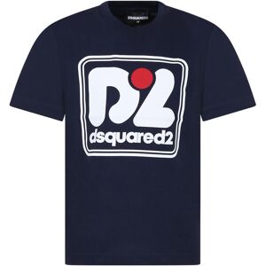 Dsquared2 Blue T-shirt For Boy With Logo - Blue - male - Size: 4