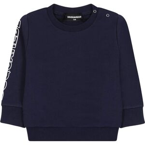 Dsquared2 Blue Sweatshirt For Baby Boy With Logo - Blue - unisex - Size: 09 Mo