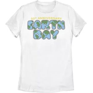 Unbranded Juniors' Earth Day 50th Anniversary Tee, Girl's, Size: XL, White