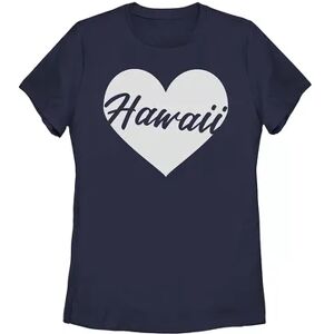 Unbranded Juniors' Hawaii Heart Graphic Tee, Girl's, Size: Medium, Blue