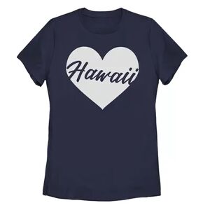 Unbranded Juniors' Hawaii Heart Graphic Tee, Girl's, Size: XXL, Blue