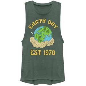 Unbranded Juniors' Earth Day Established 1970 Muscle Tank Top, Girl's, Size: XXL, Green