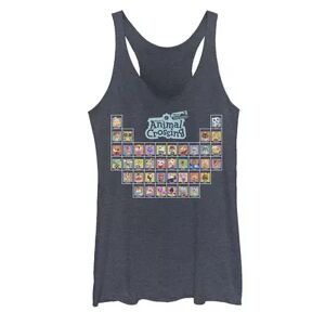 Licensed Character Juniors' Animal Crossing New Horizons Periodic Table Of Villagers Tank Top, Girl's, Size: XL, Blue