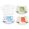 The Ashton-Drake Galleries 3 Reversible Baby Boy Doll Diaper Covers And 1 White T-Shirt