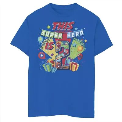 Licensed Character Boys 8-20 Marvel Avengers This Super Hero Is 2 Tee, Boy's, Size: XS, Med Blue