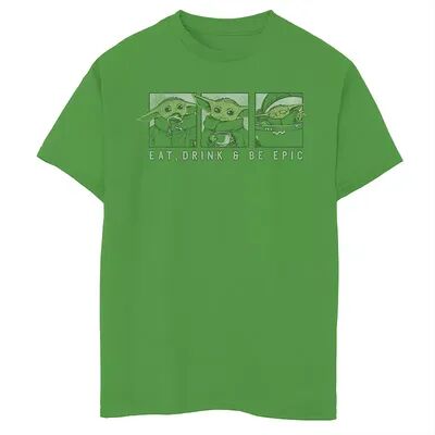 Boys 8-20 Star Wars The Mandalorian The Child Eat Drink & Be Epic Graphic Tee, Boy's, Size: Large, Green