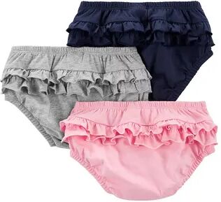 Carter's Baby Girl Carter's 3-Pack Ruffle Diaper Cover, Infant Girl's, Size: 9 Months, Assorted