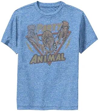 Licensed Character Boys 8-20 Star Wars Chewbacca Party Animal Portrait Tee, Boy's, Size: Small, Med Blue