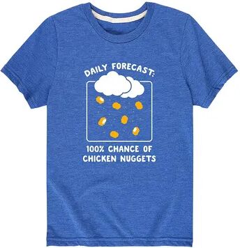 Licensed Character Boys 8-20 Raining Chicken Nuggets Graphic Tee, Boy's, Size: Large, Med Blue