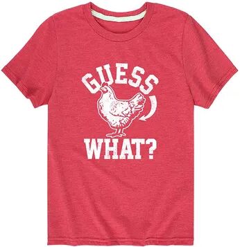 Licensed Character Boys 8-20 Guess What Chicken Butt Graphic Tee, Boy's, Size: Medium, Red