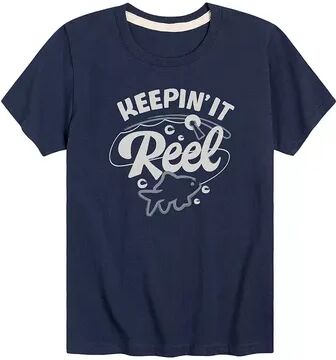 Licensed Character Boys 8-20 Keepin It Reel Fishing Graphic Tee, Boy's, Size: Medium, Blue