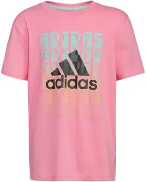 adidas Boys 8-20 adidas 8-Bit Tee, Boy's, Size: Large, Pink