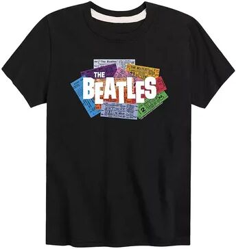 Licensed Character Boys 8-20 The Beatles Tickets Graphic Tee, Boy's, Size: XL, Black