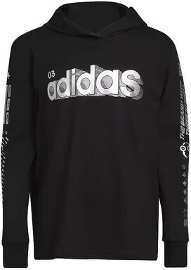 adidas Boys 8-20 adidas Exit Game On Hooded Tee, Boy's, Size: Small, Grey