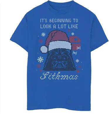 Boys 8-20 Star Wars Santa Vader A Lot Like Sithmas Christmas Graphic Tee, Boy's, Size: Large, Med Blue