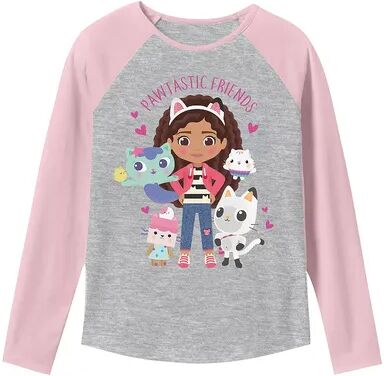 Jumping Beans Girls 4-12 Jumping Beans Gabby's Dollhouse Pawtastic Friends Graphic Tee, Girl's, Size: 5, Grey