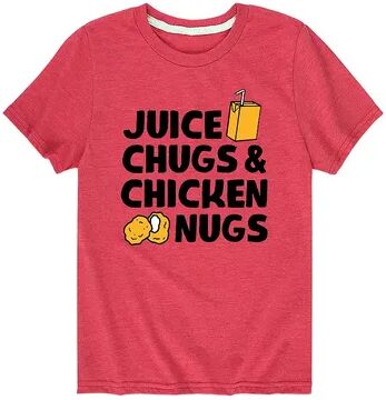 Licensed Character Boys 8-20 Juice Chugs Chicken Nugs Graphic Tee, Boy's, Size: Large, Red