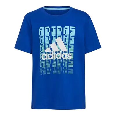 adidas Boys 8-20 adidas 8-Bit Tee, Boy's, Size: Small, Brt Blue