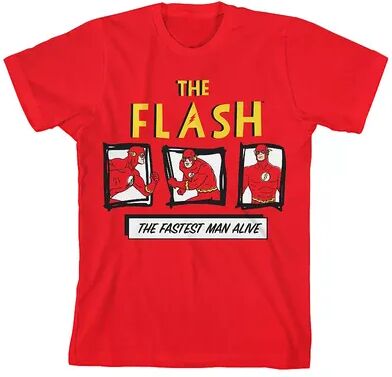 Licensed Character Boys 8-20 Flash The Fastest Man Alive Graphic Tee, Boy's, Size: Medium, Red