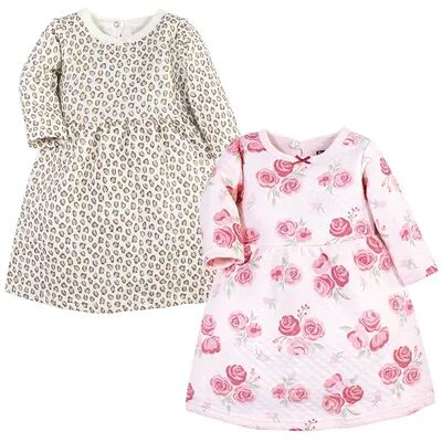 Hudson Baby Infant and Toddler Girl Cotton Dresses, Blush Rose Leopard, Toddler Girl's, Size: 4T, Med Pink