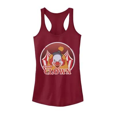 Licensed Character Juniors' Scooby-Doo Ghost Clown Retro Logo Tank, Girl's, Size: Medium, Red