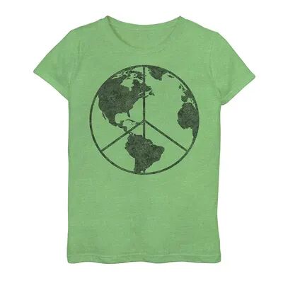 Licensed Character Girls 7-16 Label Vintage Earth Tee, Girl's, Size: Large, Green