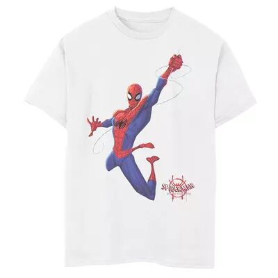 Boys 8-20 Marvel Into The Spiderverse Spider-Man Classic Swing Graphic Tee, Boy's, Size: Large, White
