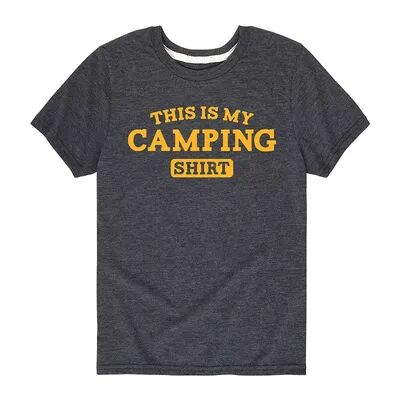 Licensed Character Boys 8-20 This Is My Camping Shirt Graphic Tee, Boy's, Size: Small, Dark Grey