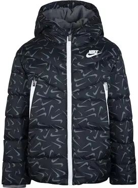 Nike Boys 4-7 Nike Windrunner Allover Print Puffer Jacket, Boy's, Grey