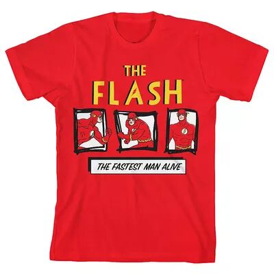Licensed Character Boys 8-20 Flash The Fastest Man Alive Graphic Tee, Boy's, Size: Large, Red