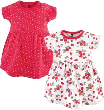 Hudson Baby Infant and Toddler Girl Cotton Short-Sleeve Dresses 2pk, Strawberries, Toddler Girl's, Size: 3-6 Months, Brt Red