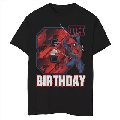 Boys 8-20 Marvel Spider-Man Web Swing 8th Birthday Graphic Tee, Boy's, Size: XL, Black