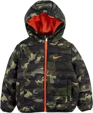 Nike Toddler Boy Nike H2O-Dri Quilted Camouflaged Hooded Puffer Midweight Jacket, Toddler Boy's, Size: 2T, Green