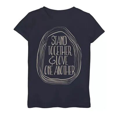 Licensed Character Girls 7-16 Fifth Sun Stand Together Graphic Tee, Girl's, Size: Large, Blue