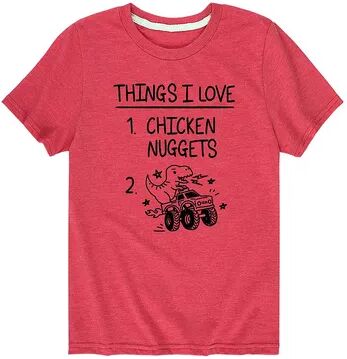 Licensed Character Boys 8-20 Chicken Nuggets Dino Truck Tee, Boy's, Size: XL, Red