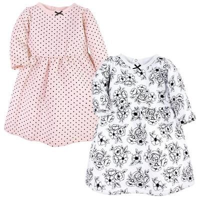 Hudson Baby Infant and Toddler Girl Cotton Dresses, Black Toile Pink, Toddler Girl's, Size: 4T, Med Pink