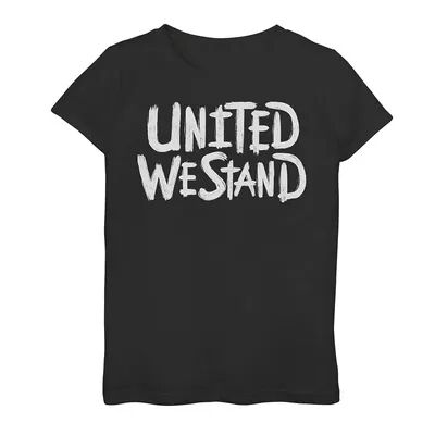 Licensed Character Girls 7-16 Fifth Sun United We Stand Graphic Tee, Girl's, Size: Small, Black