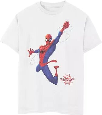 Marvel Boys 8-20 Marvel Into The Spiderverse Spider-Man Classic Swing Graphic Tee, Boy's, Size: XL, White