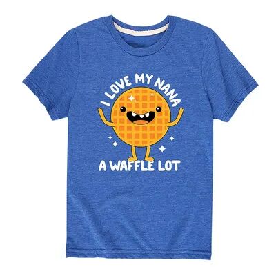 Licensed Character Boys 8-20 I Love Nana A Waffle Lot Tee, Boy's, Size: Large, Med Blue