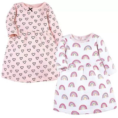 Hudson Baby Infant and Toddler Girl Cotton Dresses, Modern Rainbow, Toddler Girl's, Size: 18-24MONTH, Med Pink