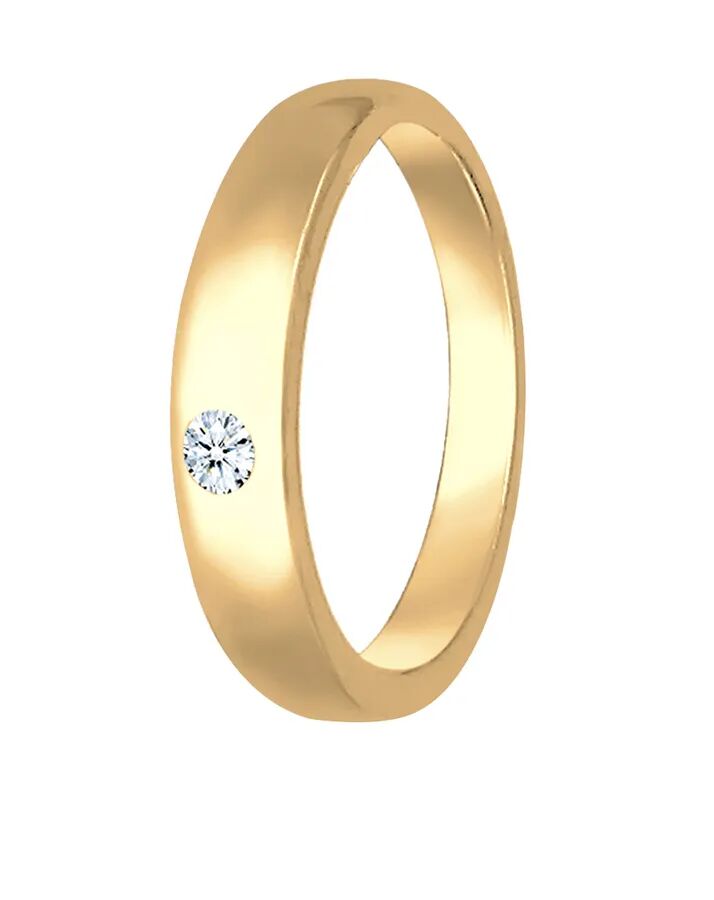 Elli Kettenanhänger RING mit Diamant 585 Gelbgold